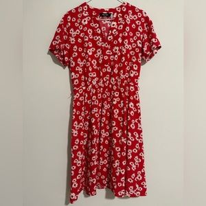 Nine West - Red with white flowers - size 4